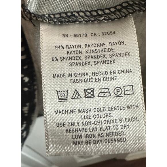 MAEVE Anthropologie Turtleneck Swing Dress Black Cream Long Sleeve Stretch Sz XS - Picture 5 of 5